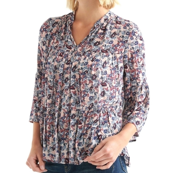 Lucky Brand Large Multicolor Floral Blouse - Picture 1 of 6